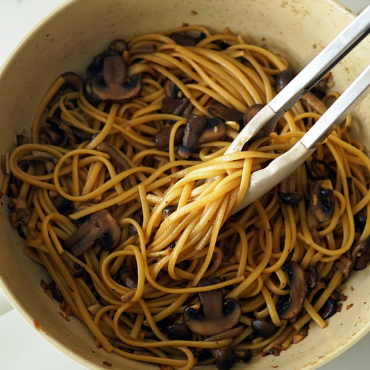 Garlic Soy Butter Mushroom Pasta