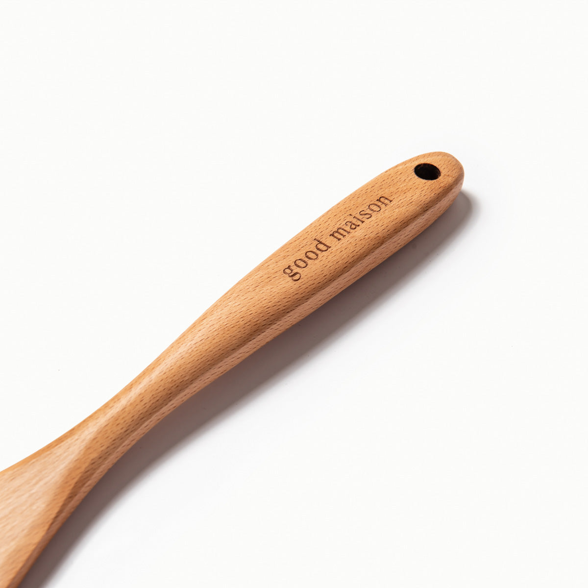 Solid Beech Wood Angled Spatula