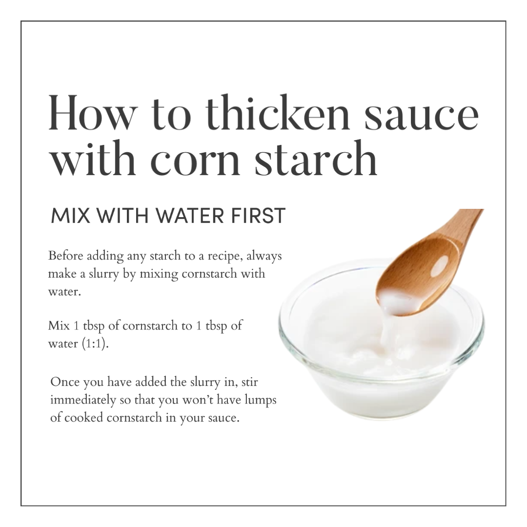 How to thicken sauce with corn starch