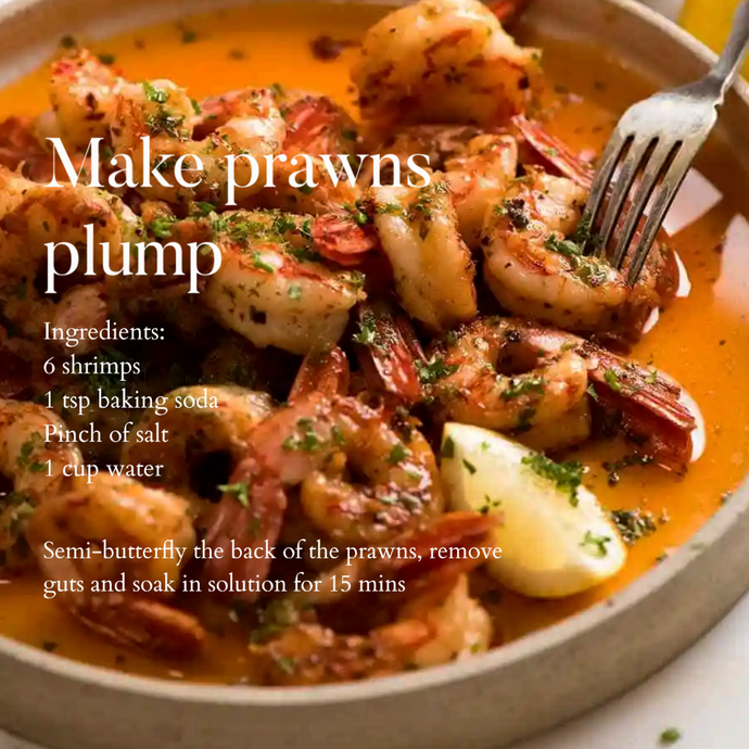 Make prawns plump with a better bite