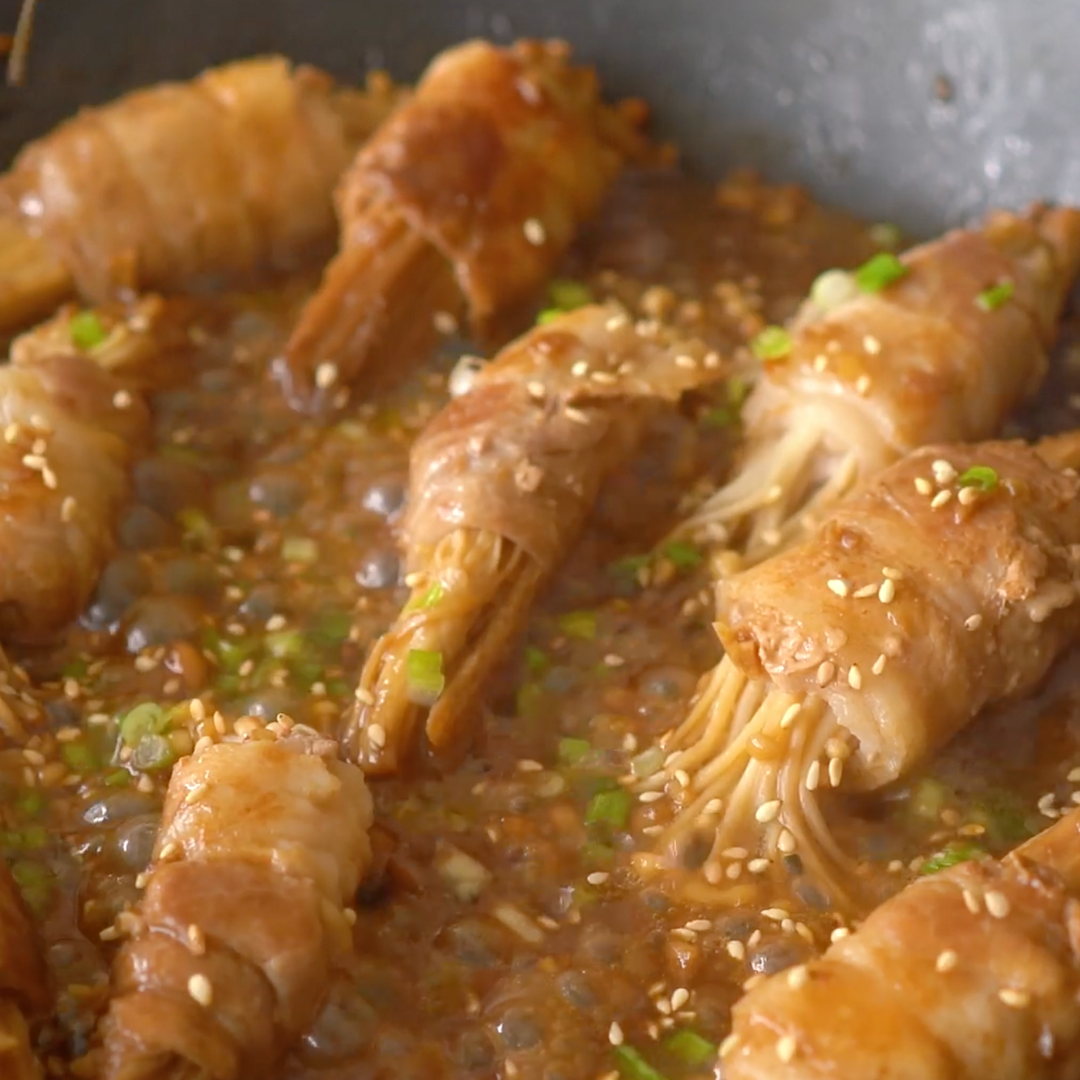 Addictive Enoki Mushroom Pork Belly Rolls