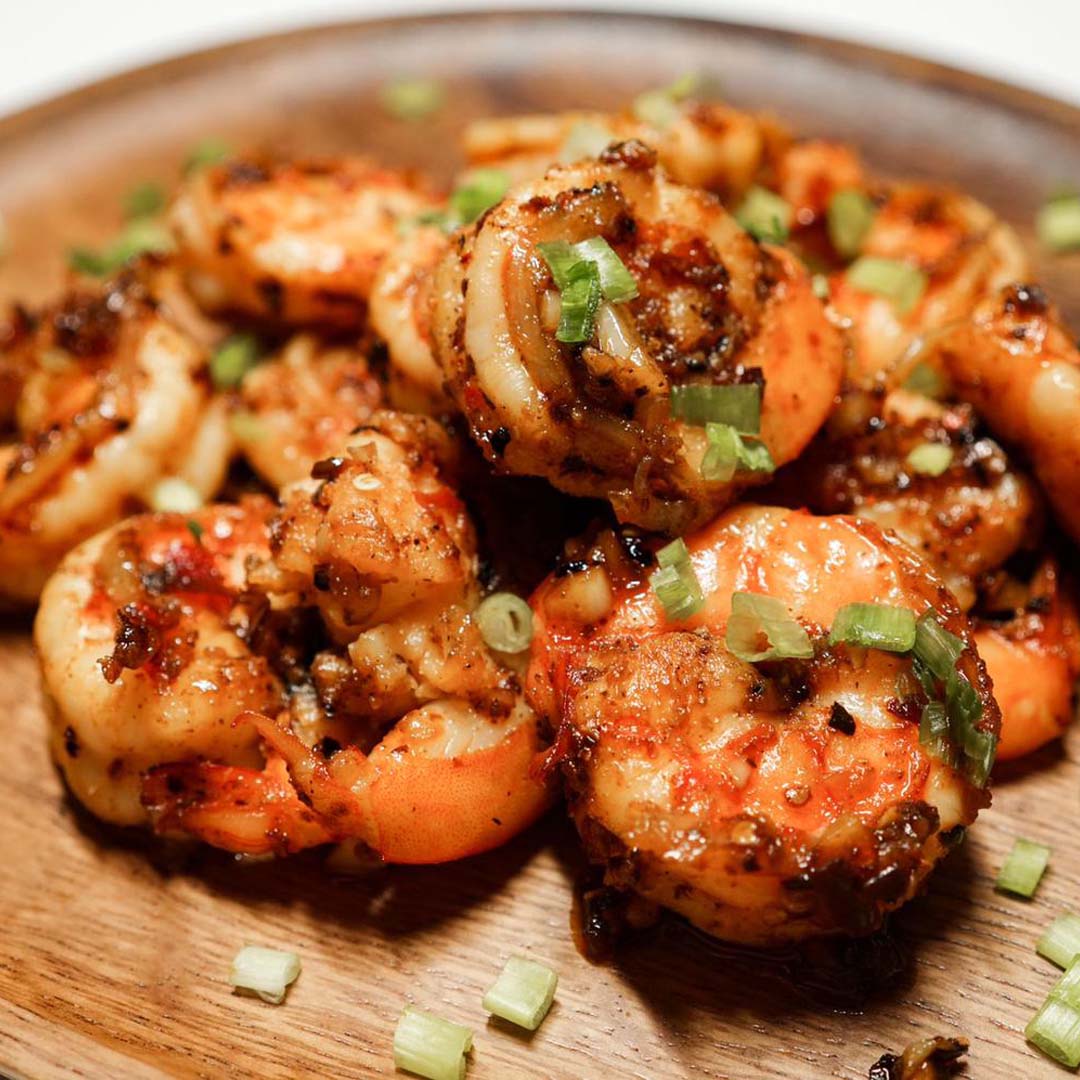 Sticky Chilli Garlic Prawns