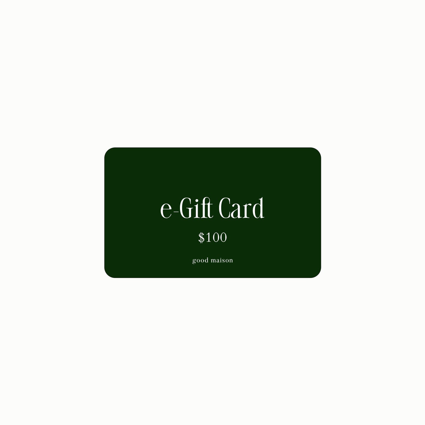 The e-Gift Card