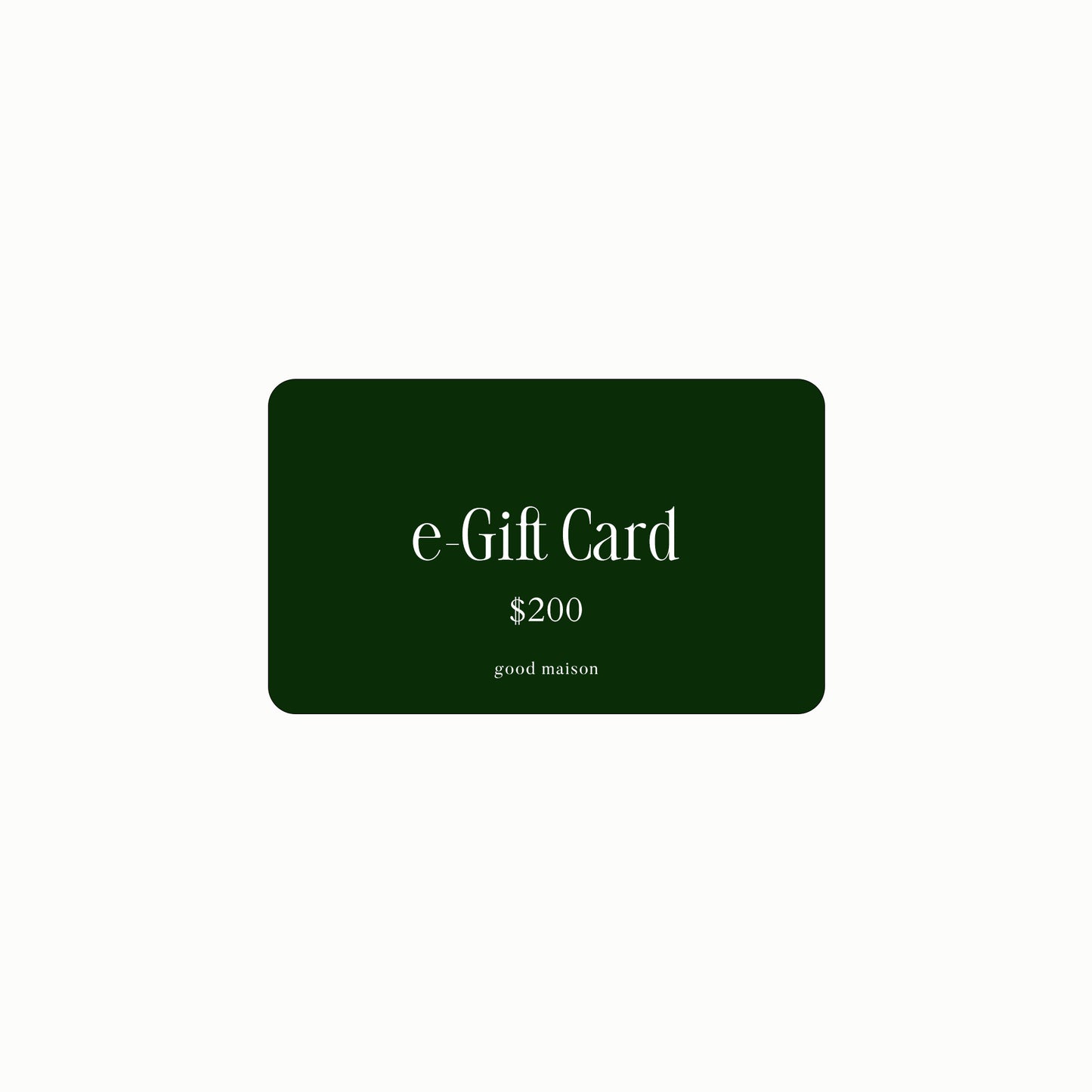 The e-Gift Card