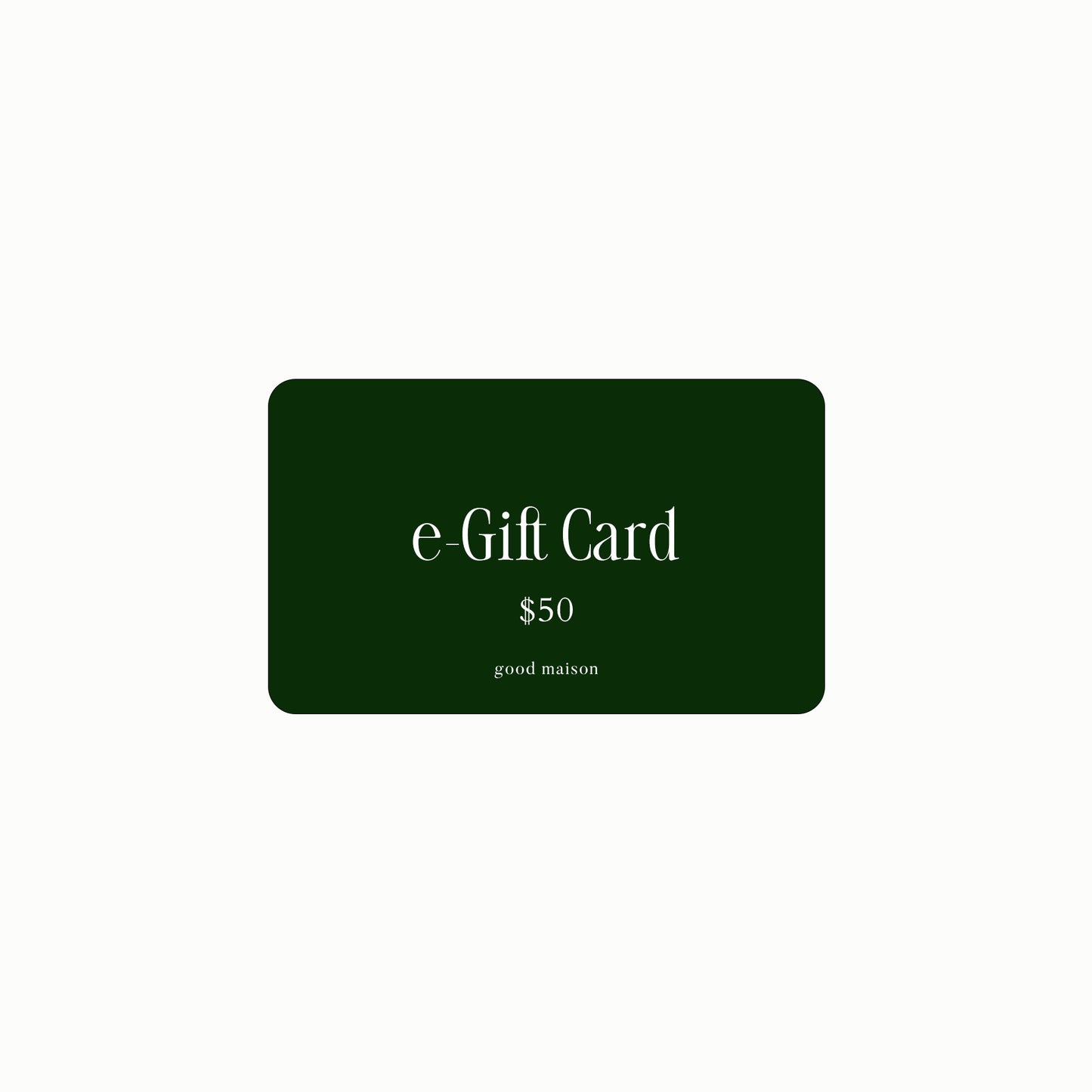 The e-Gift Card